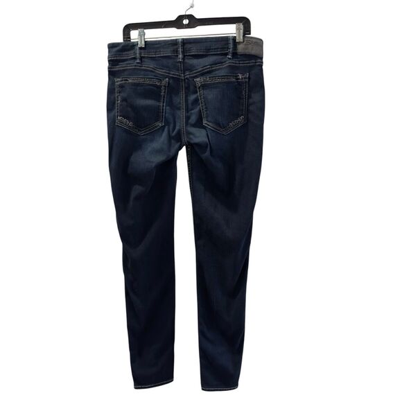 Silver Suki Skinny Jeans Womens Size 31X31 Dark Wash Denim Stretch Mid Rise Blue - Picture 2 of 10